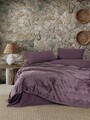 Lenjerie de pat dubla, Flossy - Plum, Cotton Box, Policoton