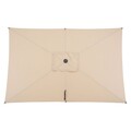 Umbrela dreptunghiulara cu manivela, Calpe, L.200 l.300 H.259 cm, aluminiu, sampanie/bej