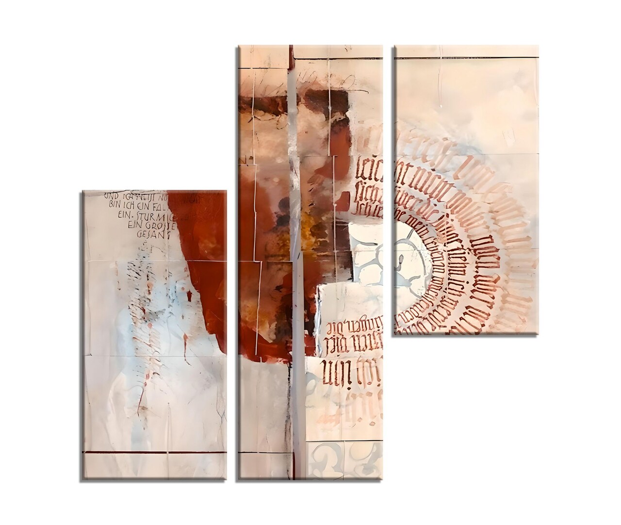Set 3 tablouri decorative, MXA07, Cadru: 100% LEMN (Grosime: 2 cm), Multicolor - view 4