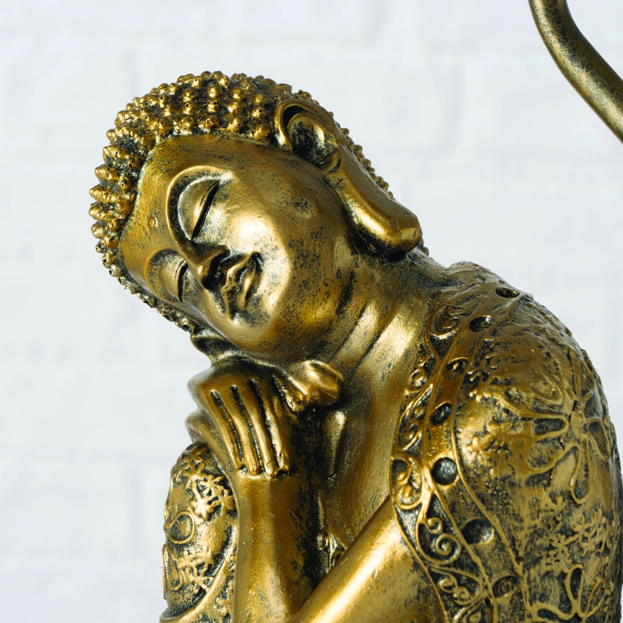 Lampa De Masa Buddha, Boltze, 24x48 Cm, 1 X E27, 40W, Polirasina, Auriu