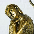 Lampa de masa Buddha, Boltze, 24x48 cm, 1 x E27, 40W, polirasina, auriu