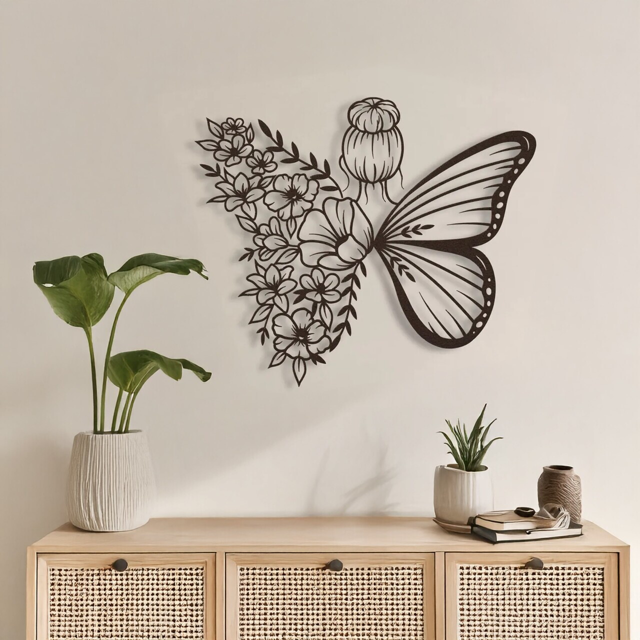 Decoratiune de perete, DCV-1056-MT, Dimensiune: 60 x 60 cm, Negru — imaginea 3