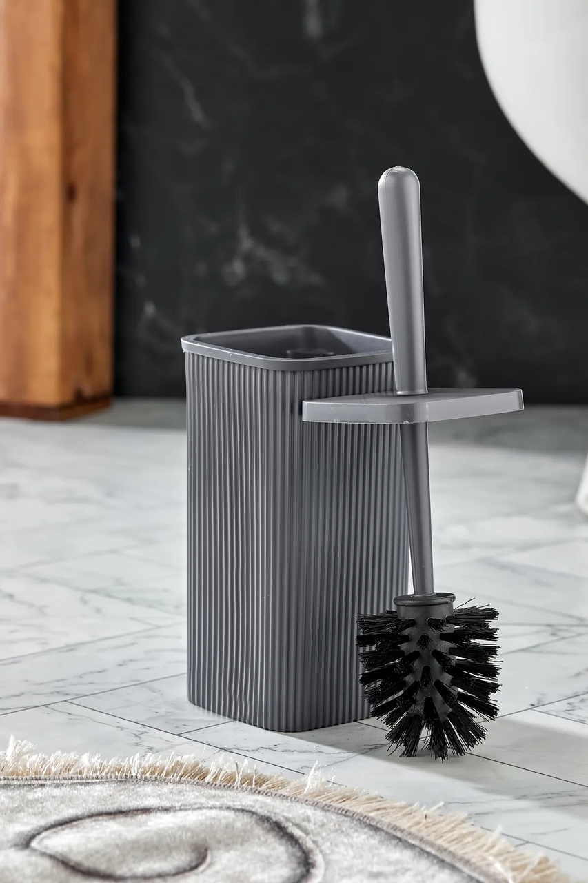 Perie de toaleta, L'essentiel Maison, PZR-049, 17.5x7 cm, Gri - view 3