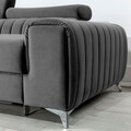 Coltar extensibil stanga 3 locuri ELTAP, LT-04VE, Grayson, 278x205x92 cm, lemn/poliester, gri