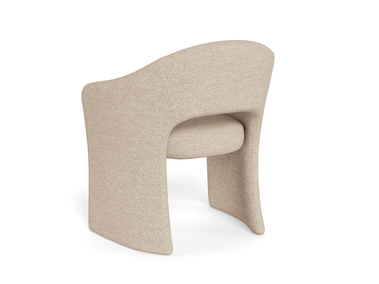 Scaun Tori, Actona, 64.5x56.5x80 cm, tesatura Boucle/otel, bej - view 3