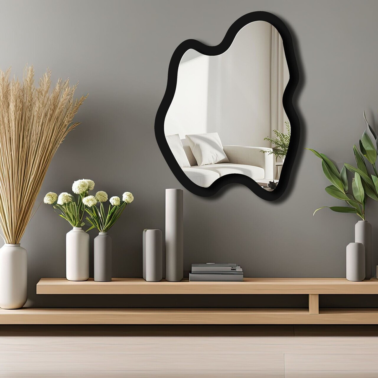 Oglinda decorativa, Ozgl505, Baza din 100% EVA (Grosime: 10 mm), Argintiu — imaginea 2