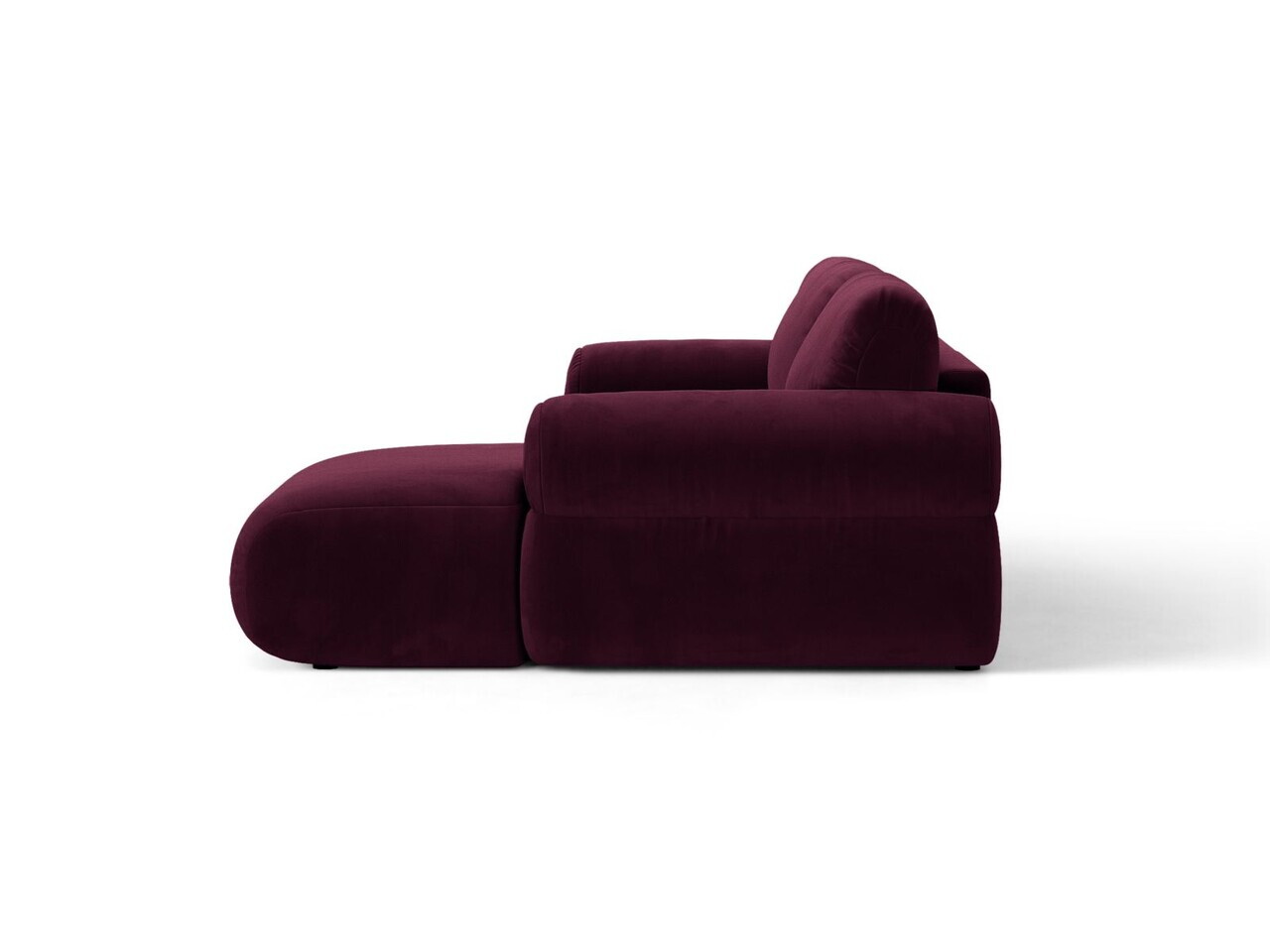 Coltar stanga 4 locuri, Ophelia, Micadoni Home, 236x164x84 cm, catifea, bordo — imaginea 8