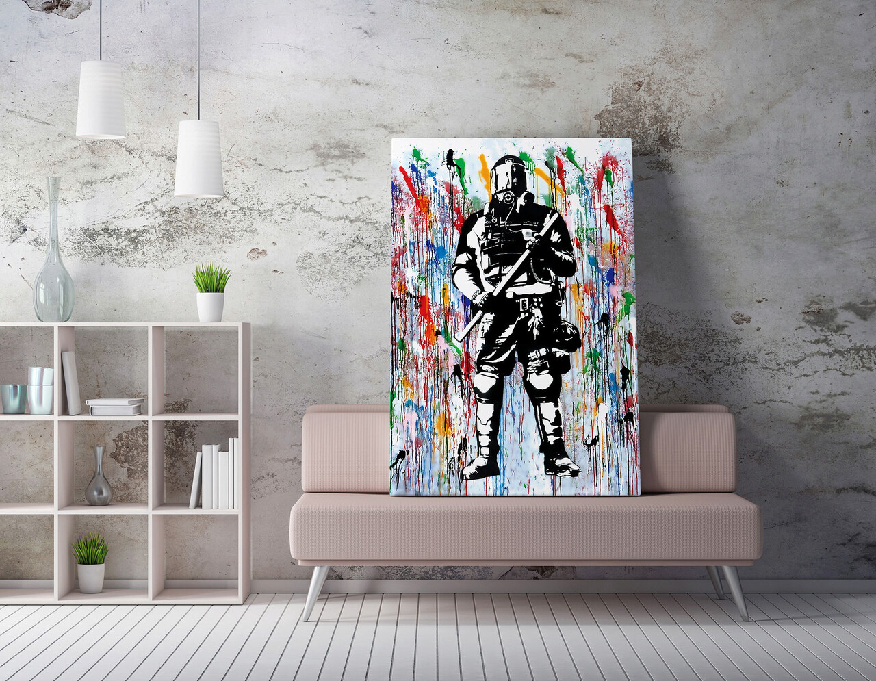 Tablou decorativ, WY131 (70 x 100), 50% bumbac / 50% poliester, Canvas imprimat, Multicolor