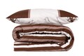 Lenjerie de pat dubla, 3 piese, 200x200 cm, 100% bumbac ranforce, Beverly Hills Polo Club, BHPC 029, maro