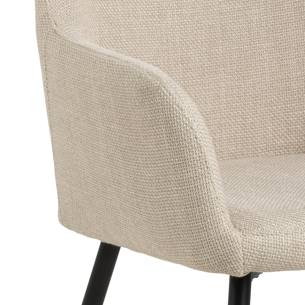 Scaun Lizzy, Actona, 59x59x85 cm, tesatura structurata/otel, bej - view 2
