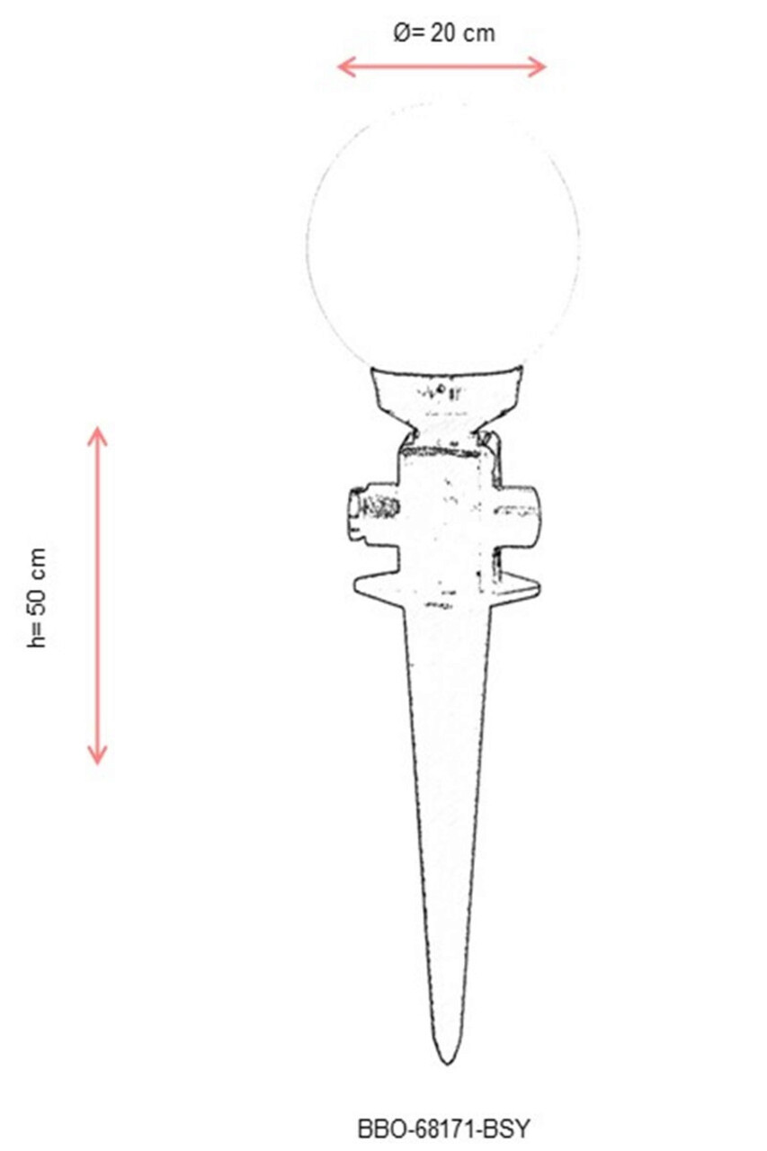 Lampa de exterior, Avonni, 685AVN1168, Plastic ABS, Alb/Negru