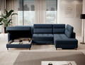 Coltar extensibil stanga 4 locuri ELTAP, LT-40RAQ, Berrto, 306x165x100 cm, lemn/poliester, albastru inchis