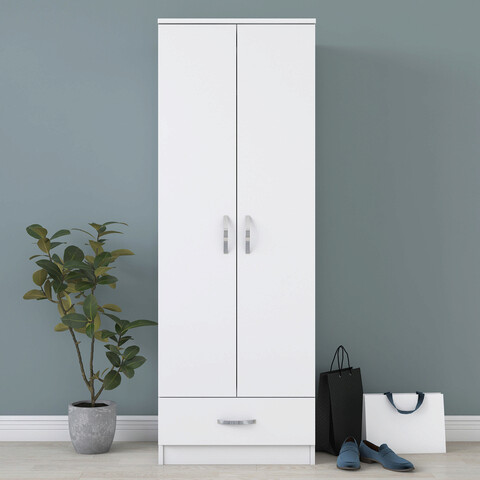 Dulap pentru haine, Rani, BA103, 60x170x43 cm, PAL, Alb mezoni.ro
