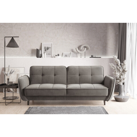 Canapea extensibila 3 locuri ELTAP, SO-BEL-04LO, Bellis, 220x90x83 cm, lemn/poliester, gri