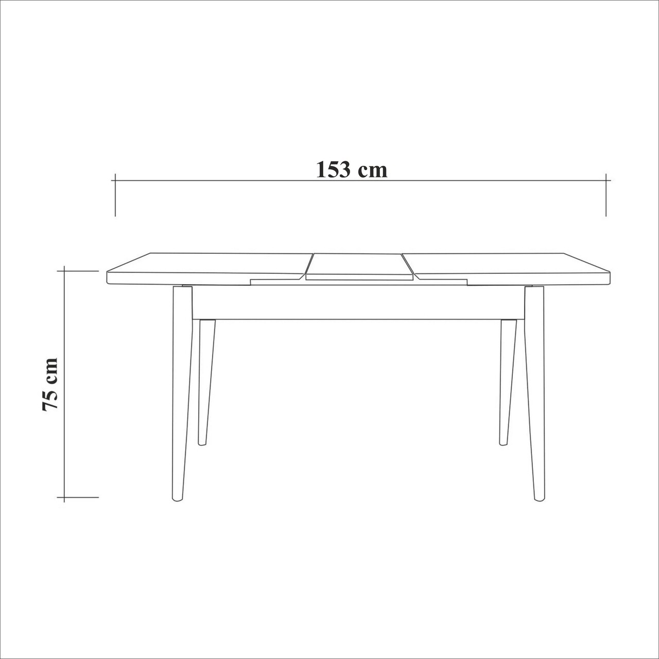 Masa extensibila, Hanah Home, Santiago Masa Atlantic, 120x77x75 cm, Maro - imagine 6