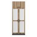 Dulap pentru haine, Minerva, Kale Oak, 90x235x52 cm, PAL, Stejar