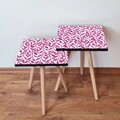 Set masute 2 piese, Leona, 2SHP378, Fucsia/Alb