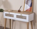 Dulap, Wolina, Goose, 95x100x35 cm, Corp: 100% MDF, Alb / Stejar