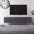 Comoda TV, Olivia, Dekop3, Antracit / Argintiu