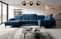 Coltar dreapta 6 locuri ELTAP, RT-40LU, Neviro, 350x201x77 cm, lemn/poliester, albastru inchis