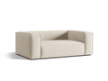 Canapea 2 locuri, Nuria-88, Micadoni Home, 170x110x72 cm, catifea, bej