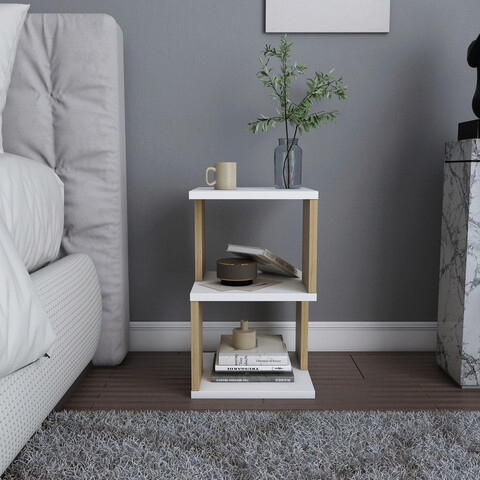 Noptiera, Retricy, Carter, 29.6×29.6×49.4 cm, PAL, Stejar alb 29.6x29.6x49.4 imagine 2022