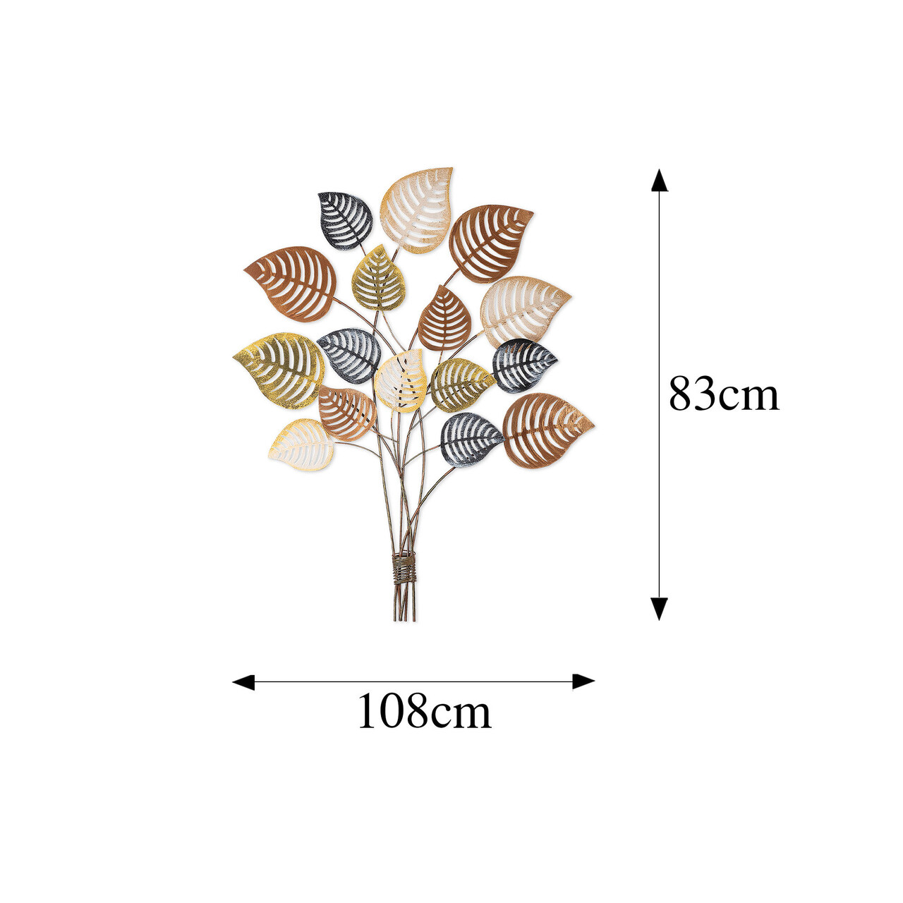 Decoratiune de perete, Lilac v2, Metal, Dimensiune: 108 x 83 cm, Multicolor