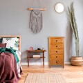 Comoda cu 5 sertare Creaciones Meng, 47x37x93 cm, lemnb de pin/MDF, maro