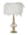 Lampa de masa Tarty, Mauro Ferretti, 1 x E27, 40W, 25x54 cm, fier, auriu/alb