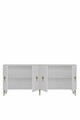 Consola, Hanah Home, Ayshe 180, 180x75x32 cm, Alb/Auriu