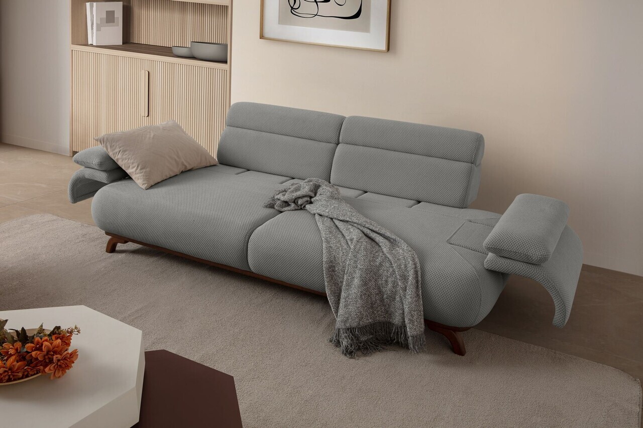 Canapea 3 locuri, Atelier del Sofa, 752EST1147, Lemn de carpen/PAL melaminat, Gri - view 3