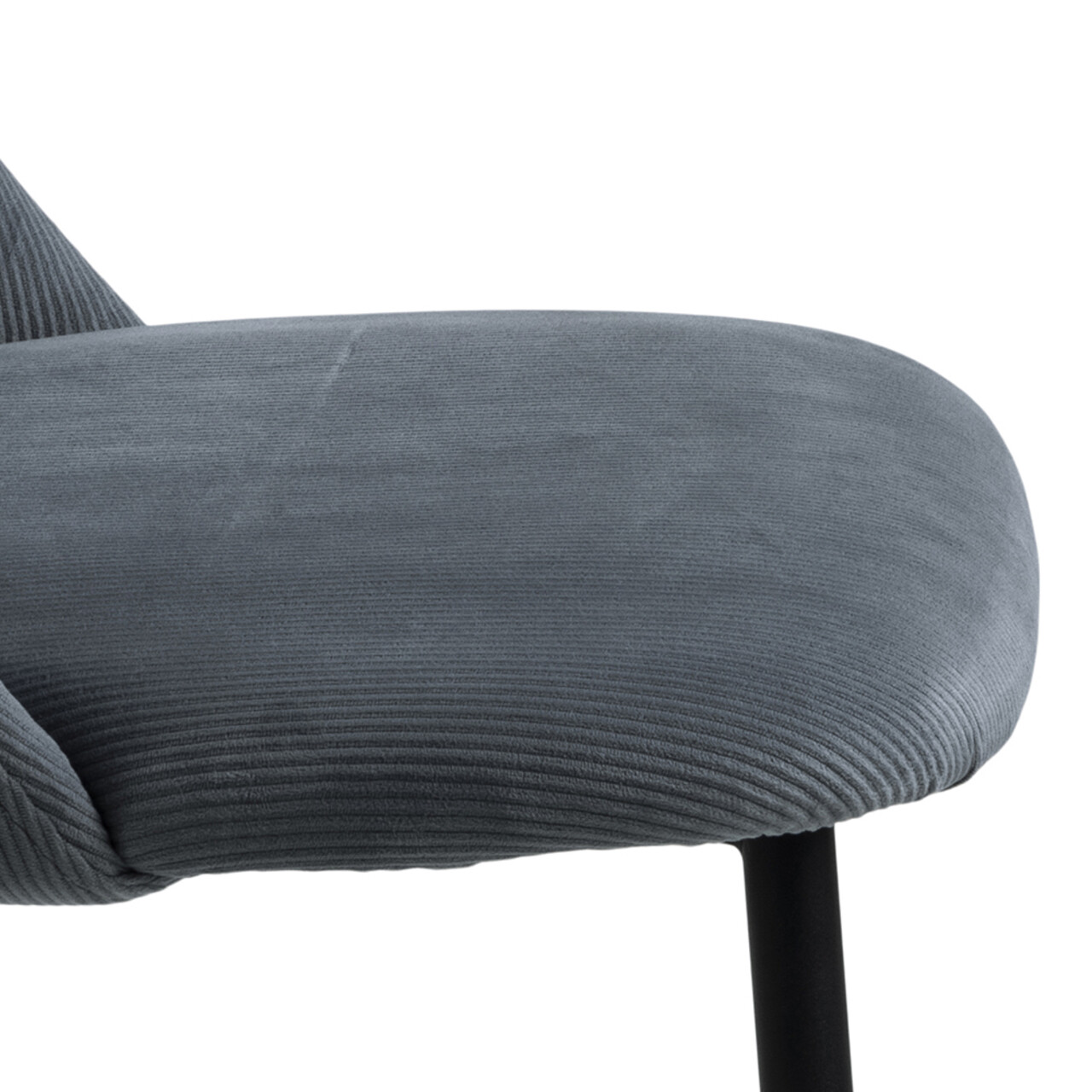 Scaun Ines, Actona, 49.2x57.5x84 cm, tesatura corduroy/otel, gri - view 7