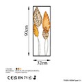 Decoratiune de perete, Nezgep 2, Metal, Dimensiune: 32 x 90 cm, Multicolor