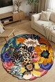 Covor, CLR-4036-RENKLİ-3, 80x80cm, Poliester, Multicolor