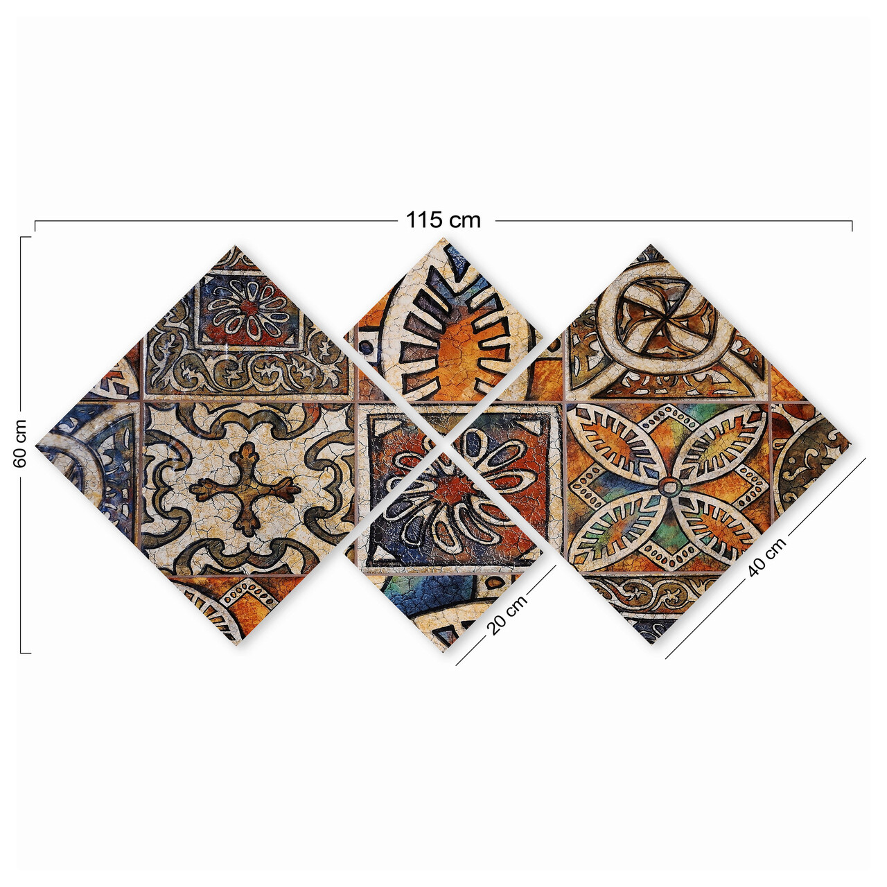 Set 4 tablouri decorative, 4MDF332685647, MDF, Imprimat UV, Multicolor
