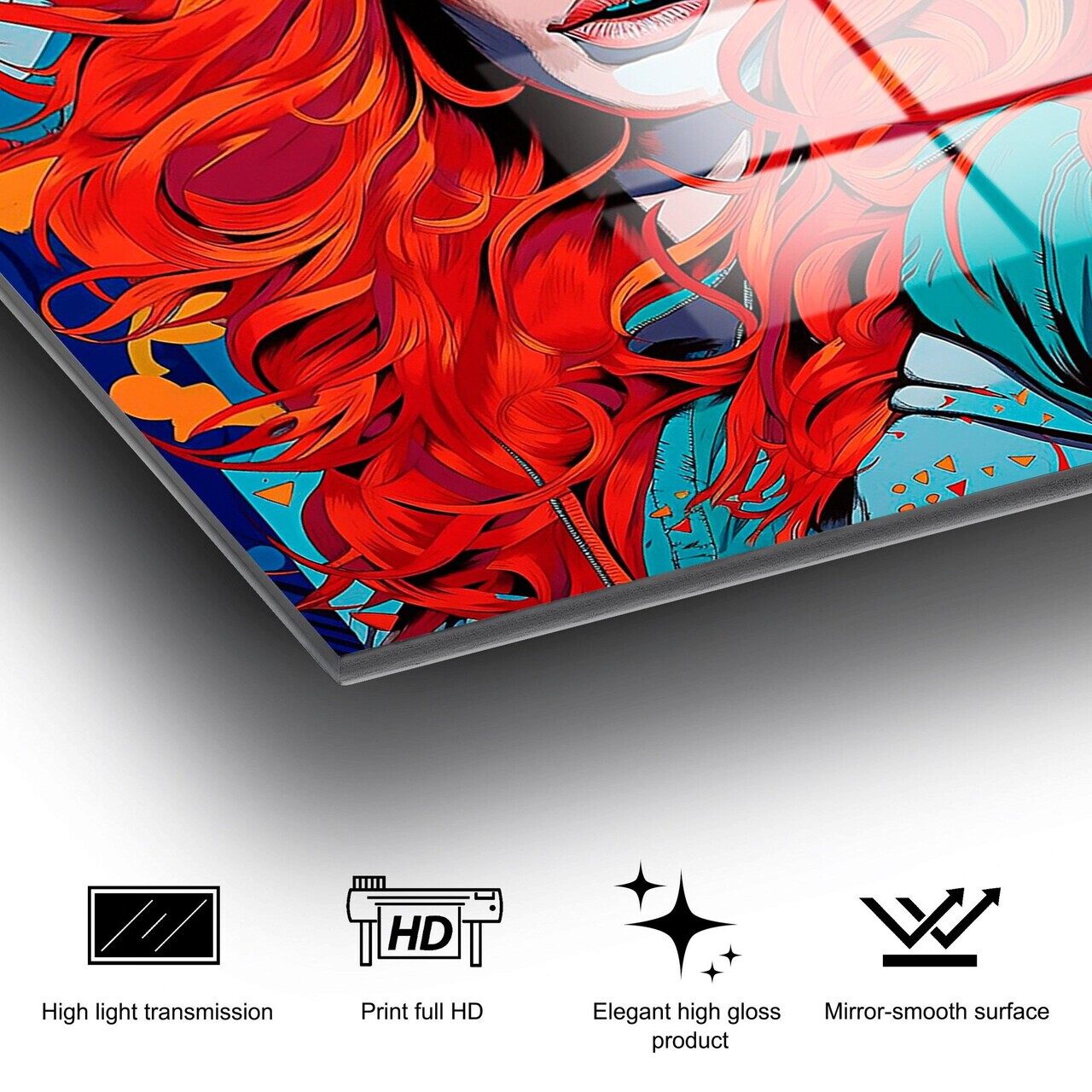 Tablou decorativ, UV-858, Dimensiune: 50 x 50 cm (3 bucăți), Multicolor — imaginea 9