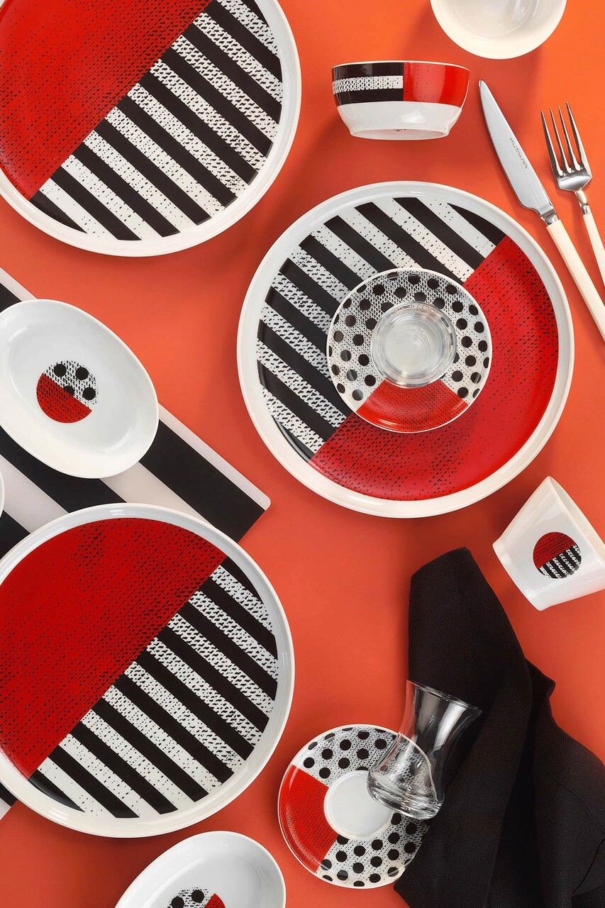 Serviciu de masa breakfast 26 piese MOD30KH60012065, Kutahya Porselen, portelan, multicolor - 1 | YEO