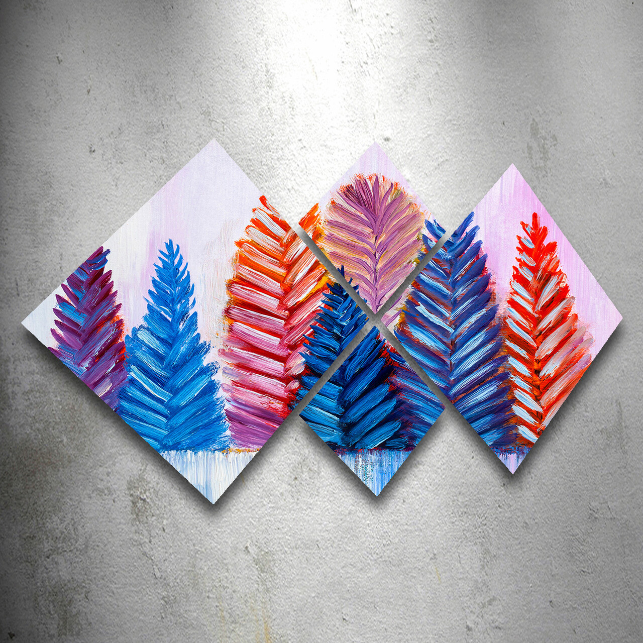 Set 4 tablouri decorative, 4MDF1573501993, MDF, Imprimat UV, Multicolor - 1 | YEO