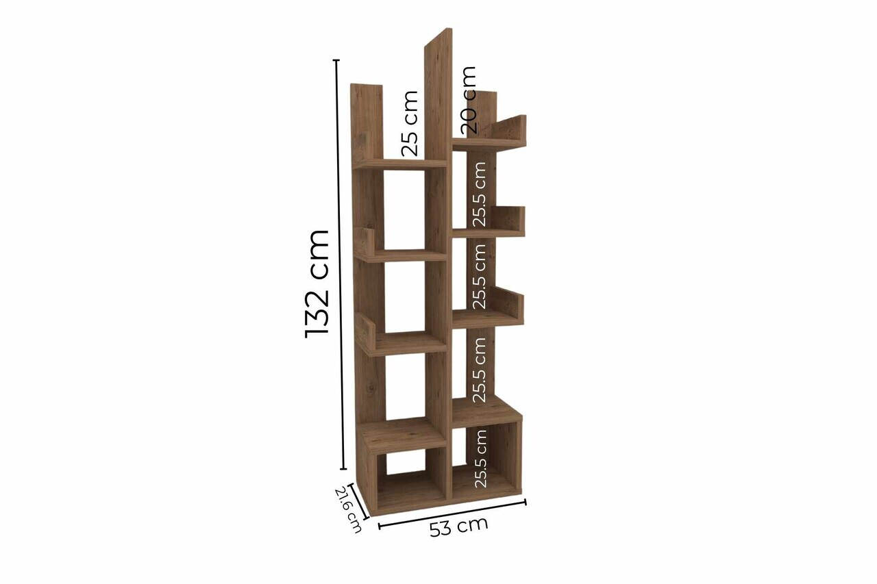Corp biblioteca, Hanah Home, Pamfilya, 53x132x21.6 cm, Maro — imaginea 4