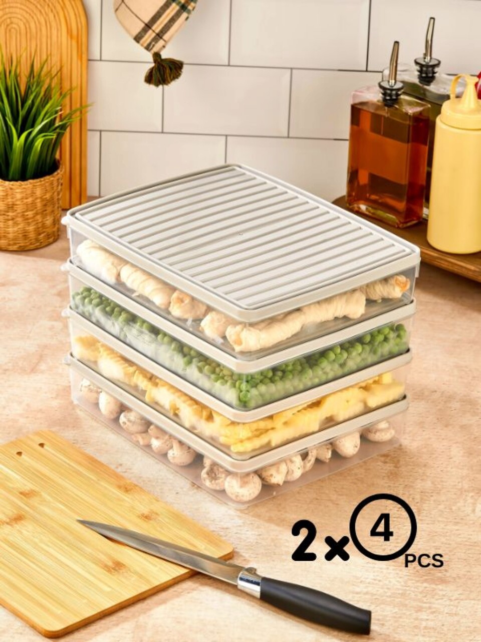 Set recipiente depozitare, Hermia, 452PTR1150, Crem - view 6