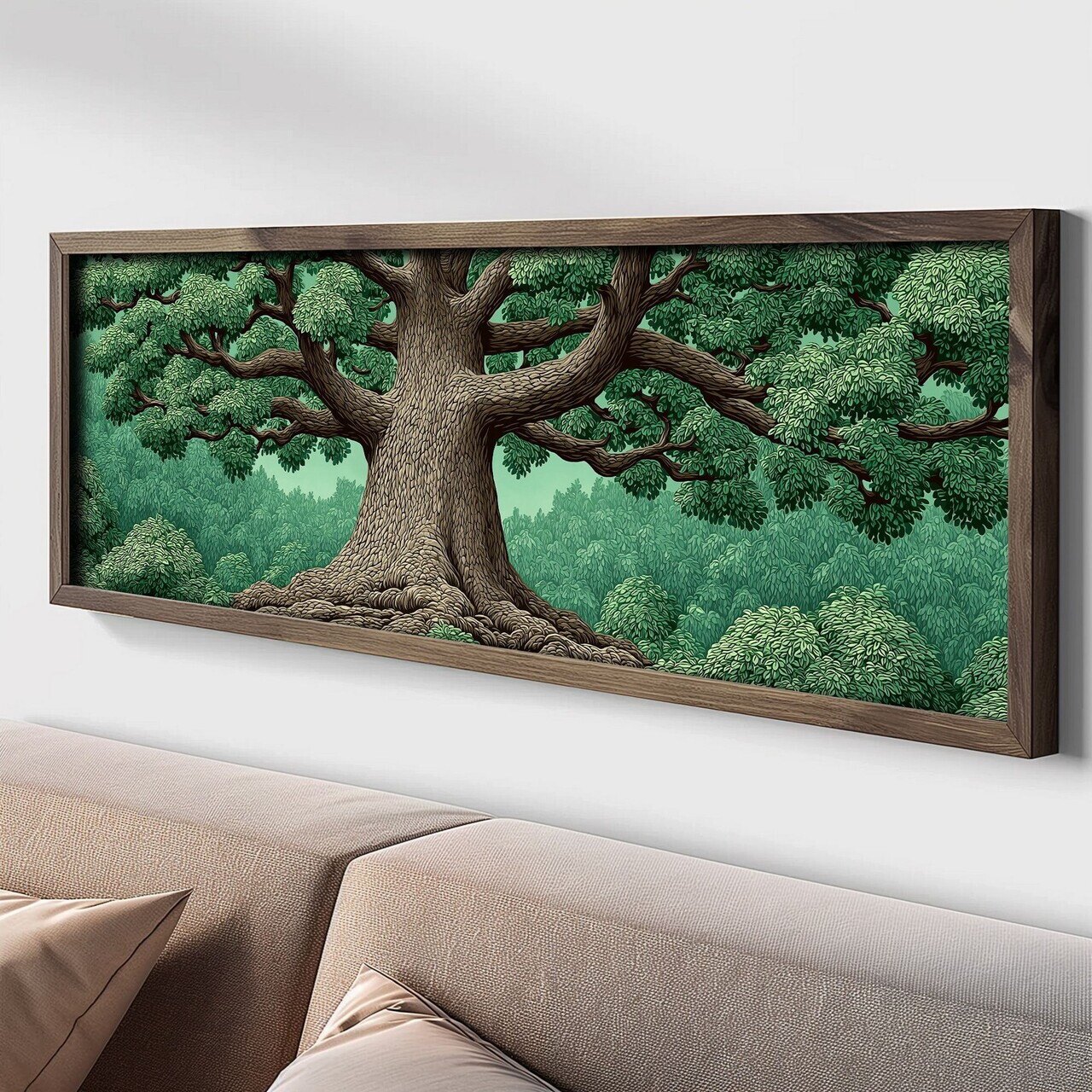Tablou decorativ, LAC026-120, MDF, Lemn masiv, Multicolor