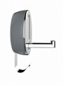 Agatatoare cuier pliabil Premium Delta, WENKO, 8 x 2.5 x 12 cm, metal cromat/plastic/magnet, gri/argintiu
