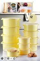 Set recipiente depozitare, Hermia, 639OKK1241, Dimensiune: Diametru: 18 x 7,5 cm / 1000 ml (4 bucăți), Galben