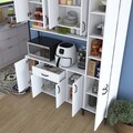 Dulap multifunctional, Rani, JE134, 160x198.6x40 cm, PAL, Alb