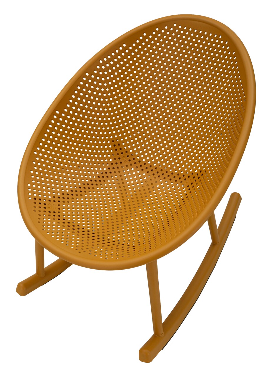 Set 2 scaune balansoar, Mauro Ferretti, Ibiza, 66x88x80 cm, utilizare interior / exterior,  plastic, mustar - view 8
