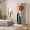 Dulap pentru haine, Vella, Lidya 2 -972, 90x192x52 cm, PAL, Sonomo