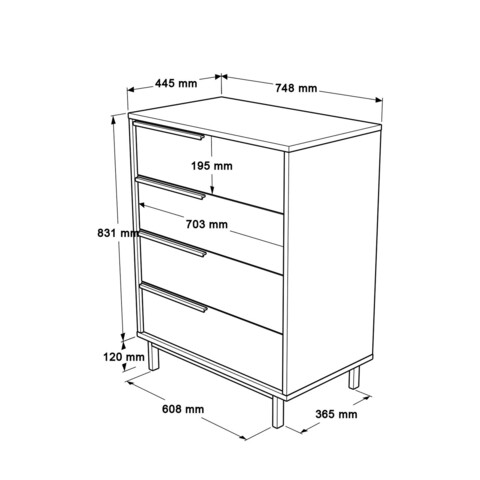 Dulap, Locelso, On17-W, 74.8x95.1x44.5 cm, PAL, Alb