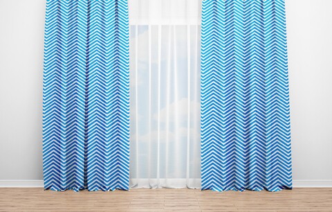 Set 2 draperii blue, oyo kids, 140x240 cm, poliester, multicolor