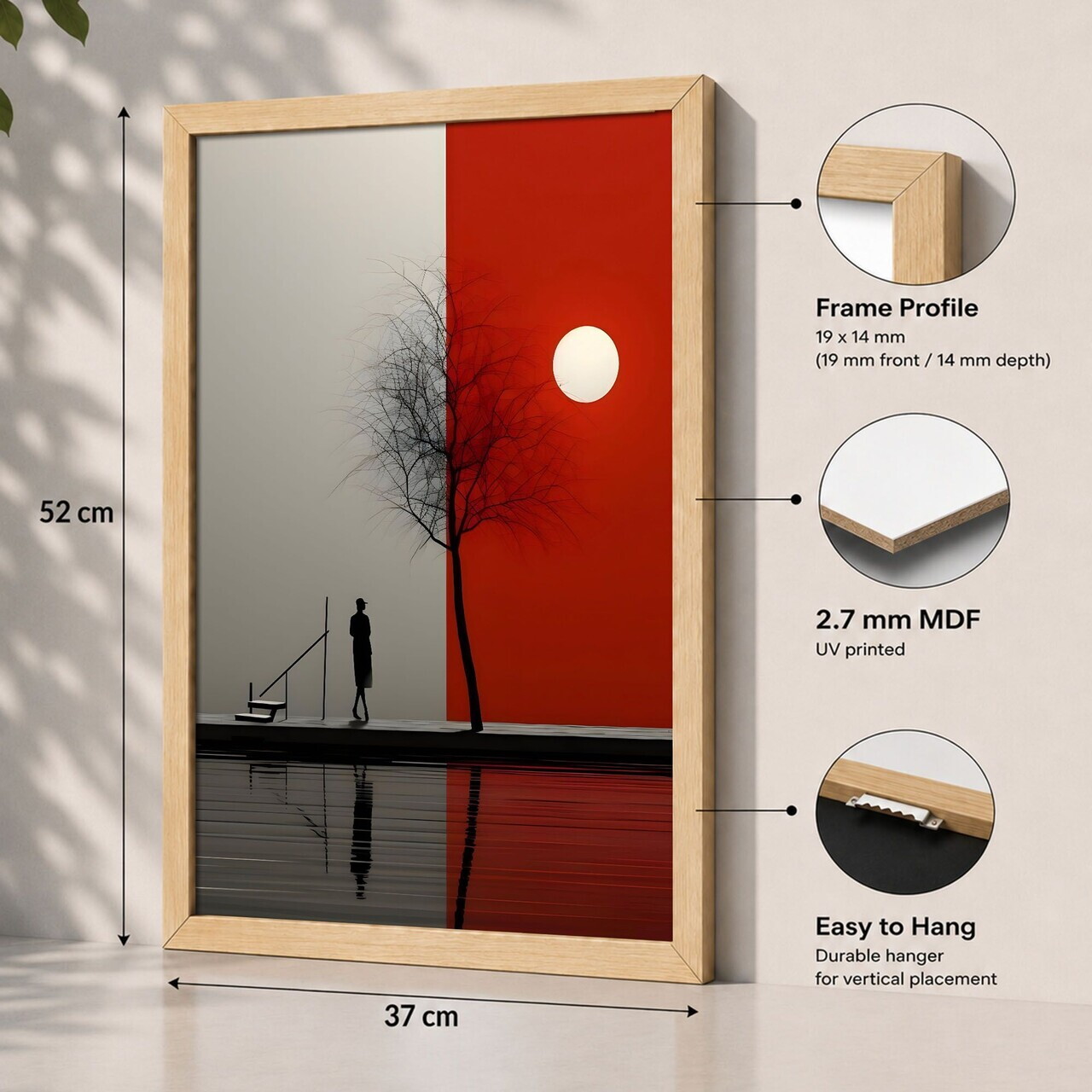 Tablou decorativ, 3752AACT-037, Fundal: 100% MDF (Grosime: 2,7 mm) Vopsire: Imprimare UV, Multicolor — imaginea 2