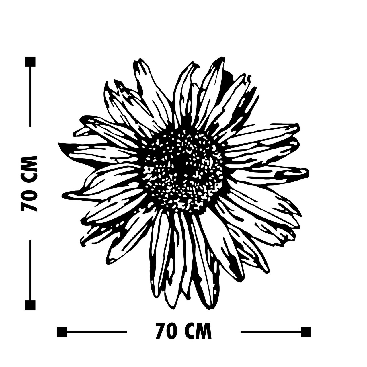 Decoratiune de perete, Daisy 2, Tanelorn, 70x70 cm, metal